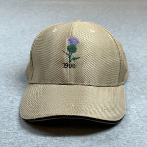 Imperial Sports Cap Gold Hat Woven Edinburgh Thistle Club 1900 Embroidery